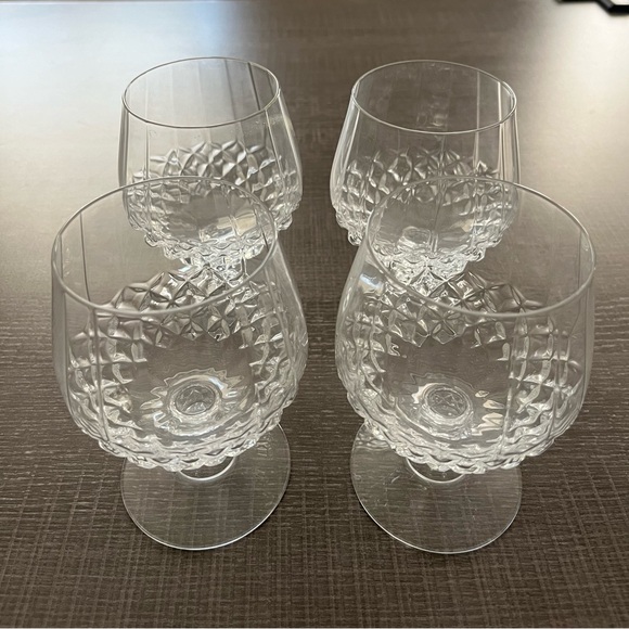 Set of 4 Crystal D'Arques Longchamp Brandy Cognac Snifter Glasses - Picture 1 of 3